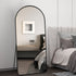 Hawthorn Arched Aluminium Black Frame Wall Mirror - Full Length Standing Mirror