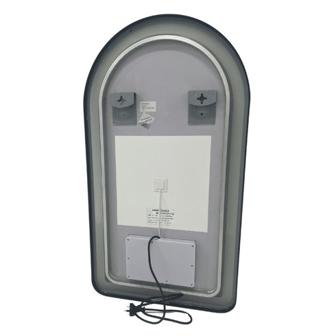 Byron Arched Frosted LED Gold Wall Mirror