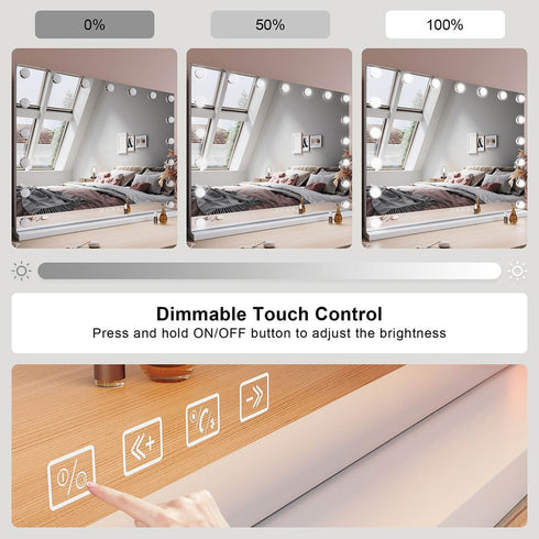 Raelynn LED Makeup Mirror With Bluetooth & USB Charge