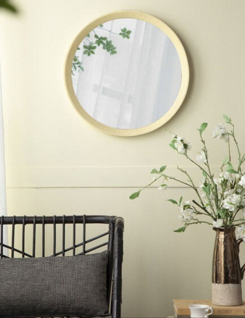Mango Cream round mirror statement