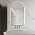 Tallow Arched Antifog Backlit LED Black Wall Mirror