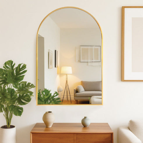 Harper Arch Gold Wall Mirror