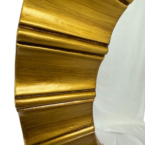 Marletta Antique Gold Round Wall Mirror