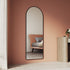 Casidy Arched Black Wall Mirror with Removable Stand