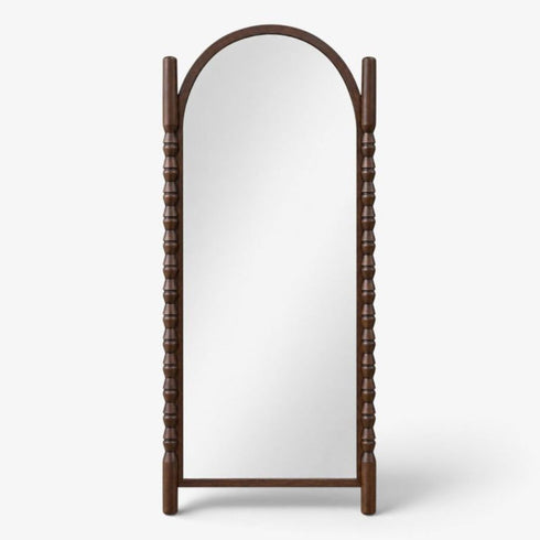 Willow Arch Full Length Dark Wood Wall Mirror