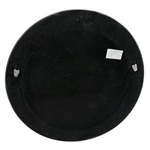 Marletta Antique Silver Round Wall Mirror