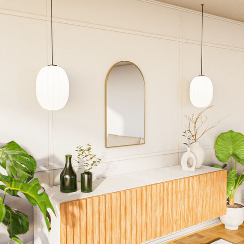 Ford Brushed Brass Arch Wall Mirror