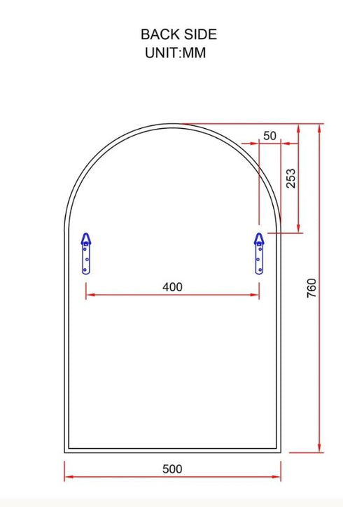 Apsel Arch White Wall Mirror