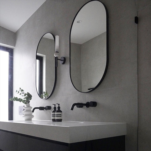 Noelle Black Pill Mirror Cabinet