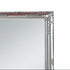 Close-up of the ornate silver frame on the Felicity 90x115cm wall mirror