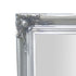 Close-up of the ornate silver frame on the Felicity 90x65cm wall mirror