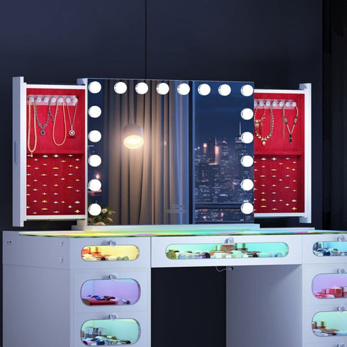 Zarli Hideaway Jewelry Vanity Mirror