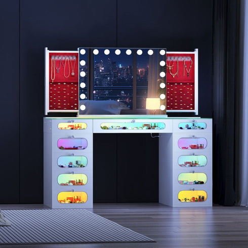 Zarli Hideaway Jewelry Vanity Mirror