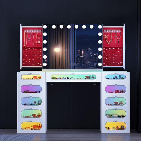 Zarli Hideaway Jewelry Vanity Mirror