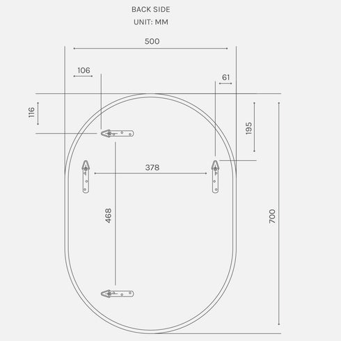 Aaden Pill Black Wall Mirror