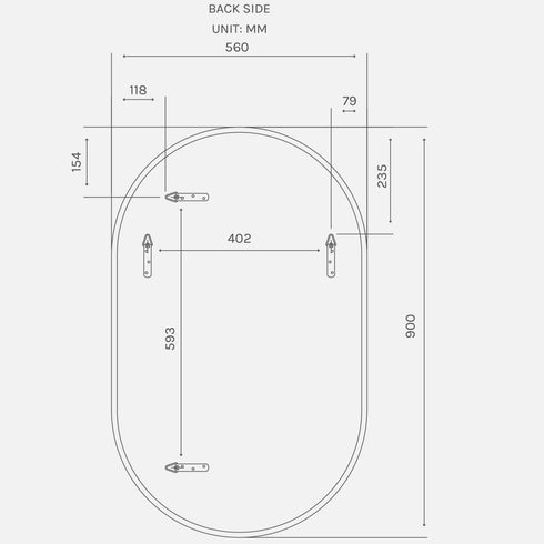 Aaden Pill Black Wall Mirror