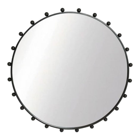 Marga Black Round Wall Mirror | Modern Decorative Outdoor Mirror