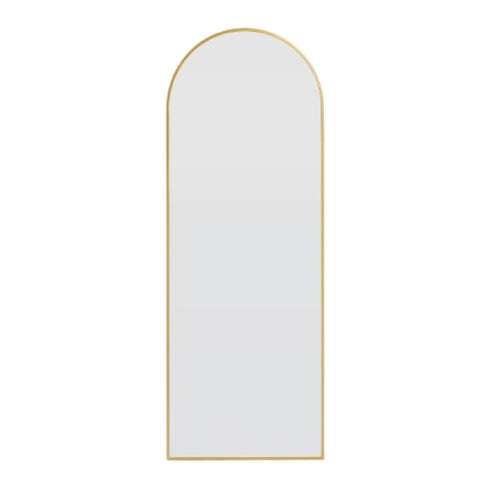 Aiva Satin Brass Arch Wall Mirror