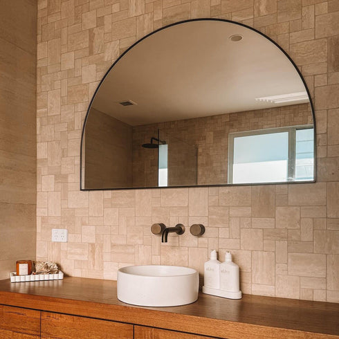 Apsel Arch Antique Brass Wall Mirror