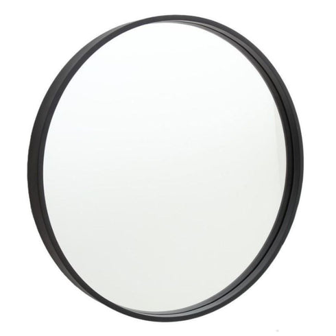 Ablaze Black Round Wall Mirror