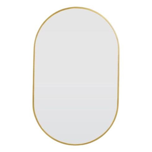 Cyne Pill Brushed Brass Wall Mirror