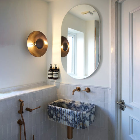 Emmeline Pill Frameless Mirror Cabinet