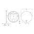 Meeray Anti-fog 3 Colour LED Round Bathroom Mirror - Matte Black Frame With Wave Motion Sensor