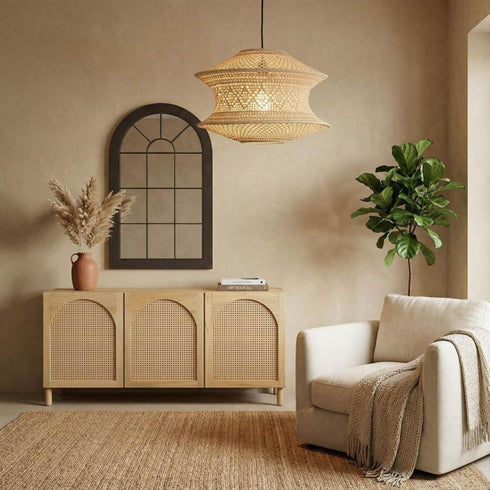 Cathy Arched Black Wall Mirror