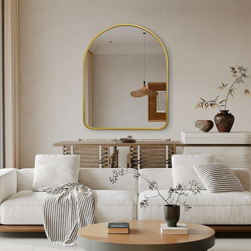 Orin Arched Gold Wall Mirror