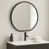 Mitchell Black Metal Round Wall Mirror - Minimalist Frame Bathroom Vanity Mirror