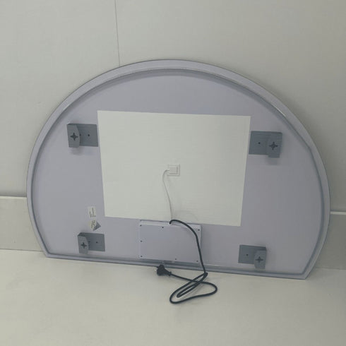 Brunswick Frameless Left Cut Moon Anti Fog Backlit LED Wall Mirror