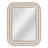 Omari Coastal White Wall Mirror | Decorative Shell and Bamboo Mirror
