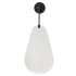 Lorelei Oval Drop Wall Mirror with Black Metal Clip Frame