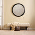 Penny Matte Black Round Wall Mirror