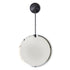 Nerida Round Drop Wall Mirror with Black Metal Clip