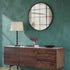 Brendon Grid Antique Round Wall Mirror