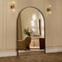 Nida Arched Full Length Antique Brass Mirror lifestyle