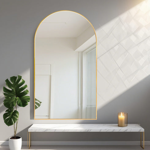 Harper Arch Gold Wall Mirror