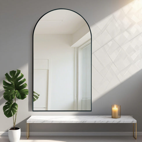 Harper Aluminium Black Wall Mirror