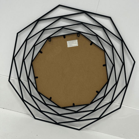 Mirrawin Metal Black Wall Mirror