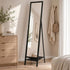 Kosciuszko Black Metal Frame Full Length Floor Mirror - Freestanding Leaner Mirror