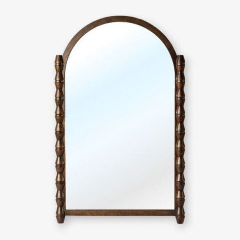 Willow Arch Full Length Dark Wood Wall Mirror