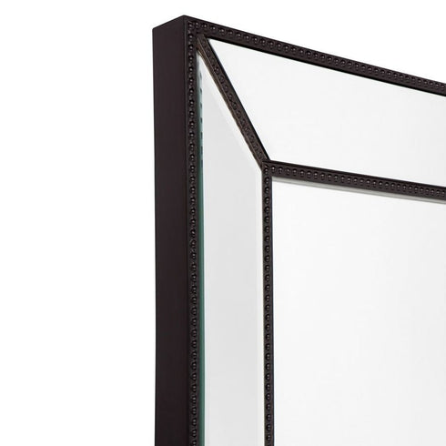 Zeta Beaded Black Wall Mirror