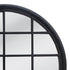Rowan Black Window Style Round Mirror