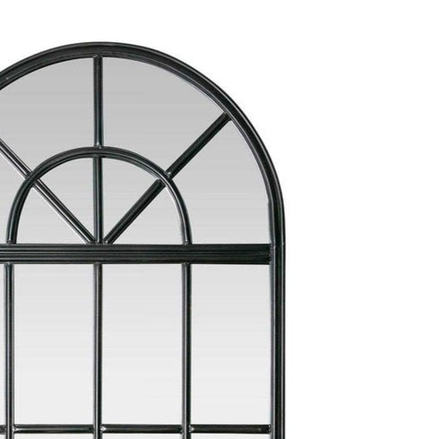 Dove Arched Antique Black Wall Mirror