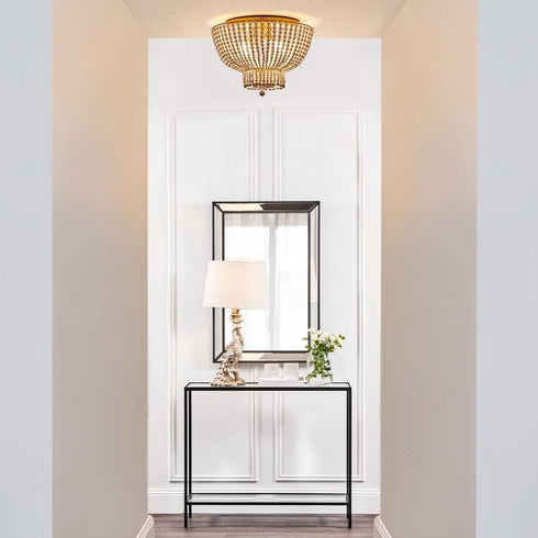 Zeta Beaded Black Wall Mirror
