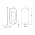Cameryn Pill Shaped Anti-Fog LED Bathroom Mirror - Brushed Gunmetal Frame with Optional Bluetooth Speaker