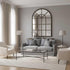 Dove Arched Antique Black Wall Mirror
