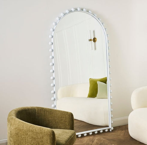 Giorgio Arch White Wall Mirror