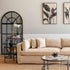 Dove Arched Antique Black Wall Mirror
